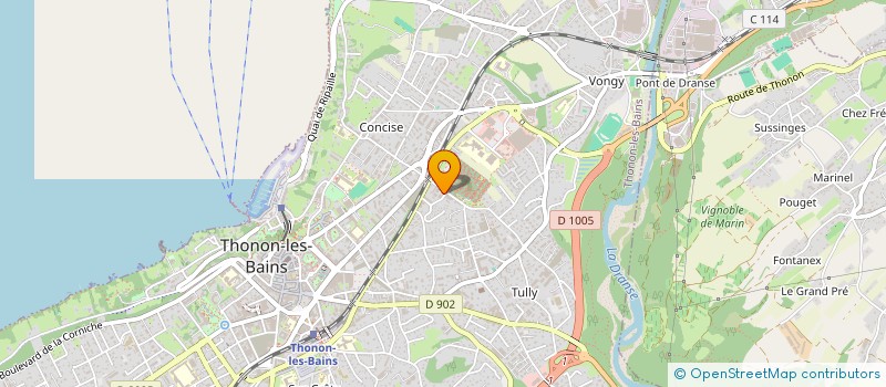 localisation de l'entreprise GILLET FLEURS à THONON-LES-BAINS