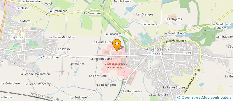localisation de l'entreprise GILLET LOGISTIQUE  ARGENTRE-DU-PLESSIS