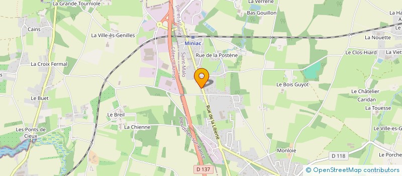 localisation de l'entreprise GILLET MACONNERIE à MINIAC-MORVAN