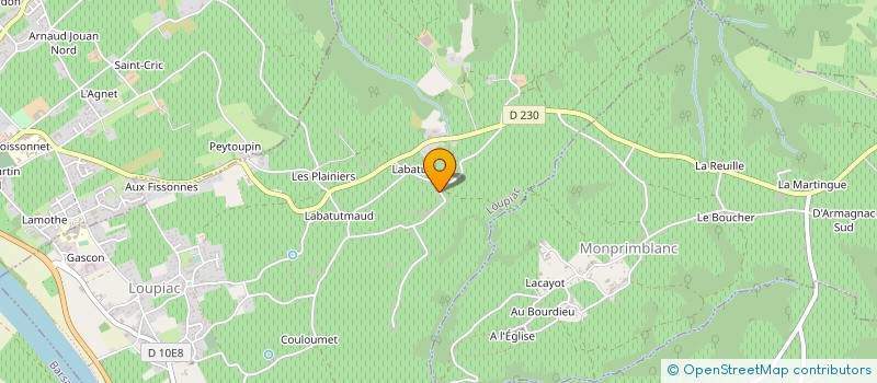 localisation de l'entreprise GILLET-QUEYRENS  LOUPIAC