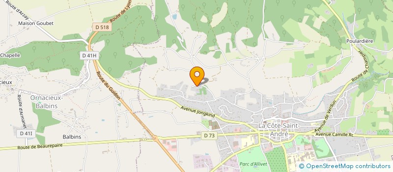 localisation de l'entreprise GILLI IMMOBILIER  LA COTE-SAINT-ANDRE