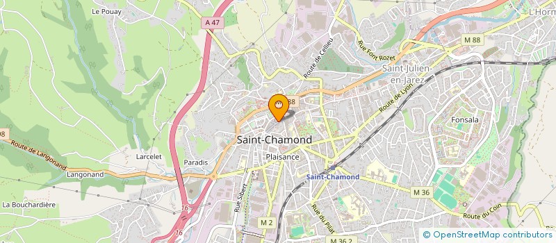 localisation de l'entreprise GILLIB'HAIR à SAINT-CHAMOND