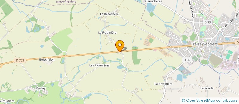 localisation de l'entreprise GILLOT à LA BOISSIERE-DE-MONTAIGU