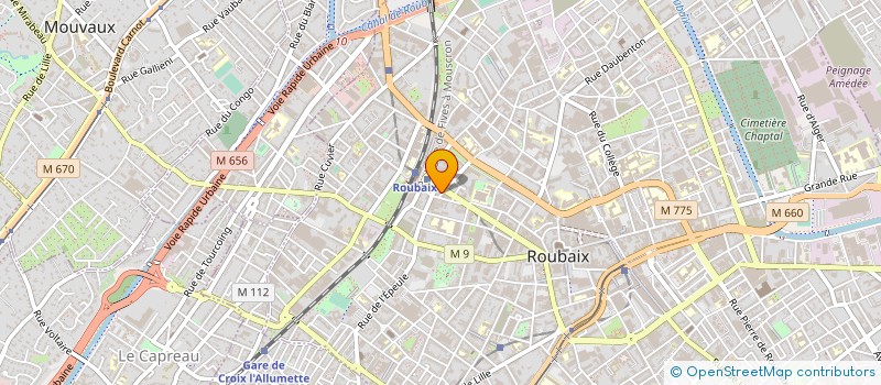 localisation de l'entreprise GILMANT PEINTURE  ROUBAIX