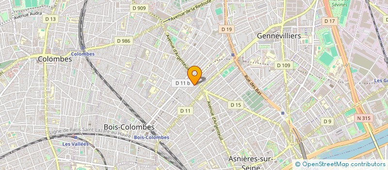 localisation de l'entreprise GILPA à BOIS-COLOMBES