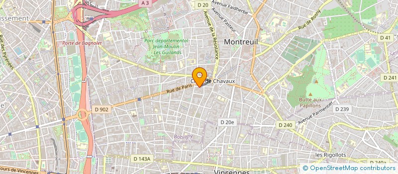 localisation de l'entreprise GILRIC à MONTREUIL