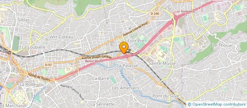 localisation de l'entreprise GILSAM  TOULON