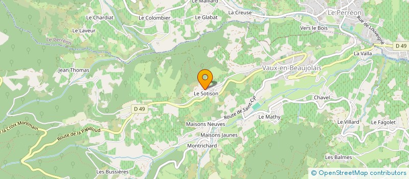 localisation de l'entreprise GIMARET PAYSAGE  VAUX-EN-BEAUJOLAIS