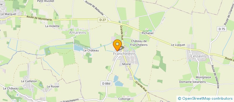 localisation de l'entreprise GIMARET PLOMBIER CHAUFFAGISTE à FRANCHELEINS