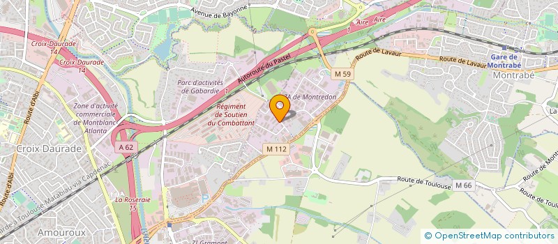 localisation de l'entreprise GIMED LAB  MONTRABE