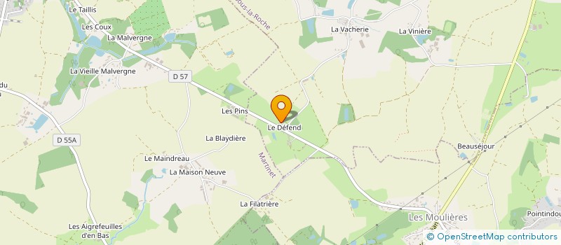 localisation de l'entreprise GIMI ET CO à BEAULIEU-SOUS-LA-ROCHE