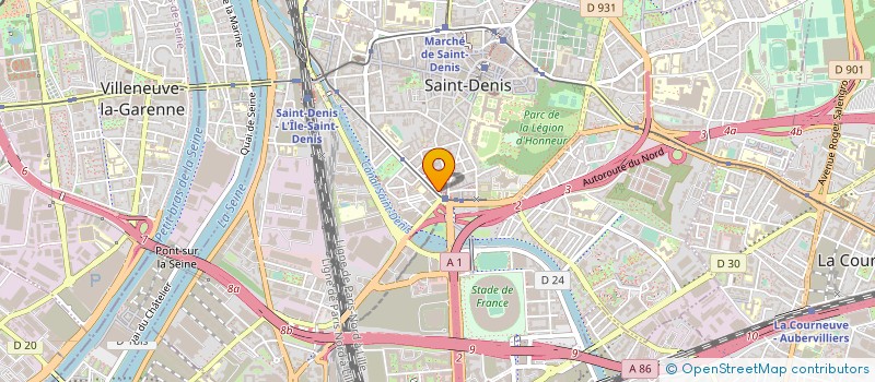 localisation de l'entreprise GINA à SAINT-DENIS