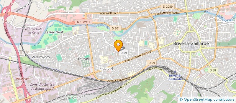 localisation de l'entreprise GINA  BRIVE-LA-GAILLARDE