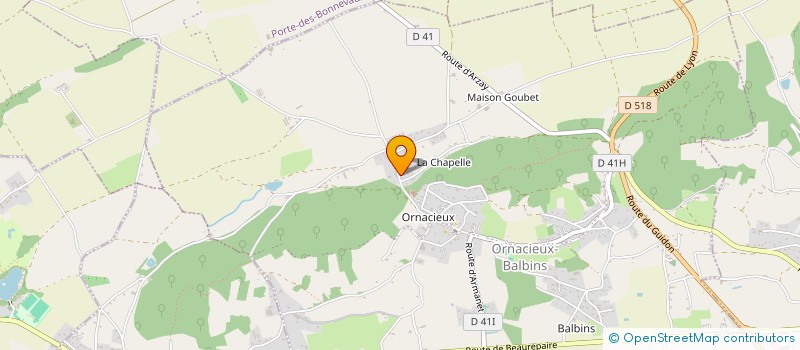 localisation de l'entreprise GINA  ORNACIEUX-BALBINS