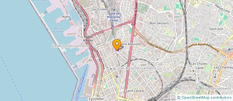 localisation de l'entreprise GINA CREATION PLUS à MARSEILLE
