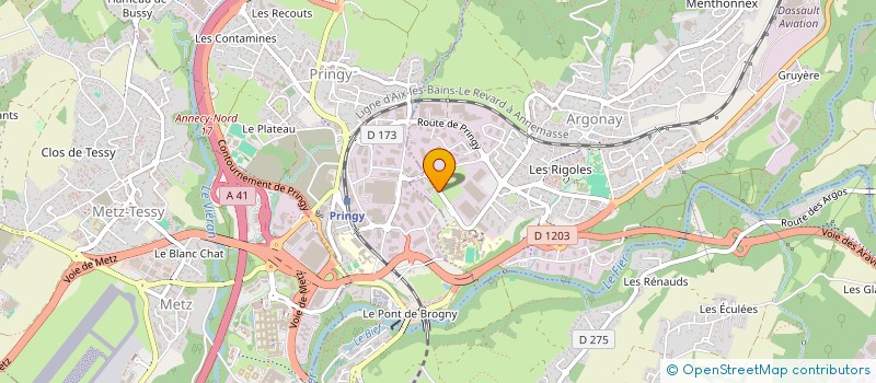 localisation de l'entreprise GINDRE à ARGONAY