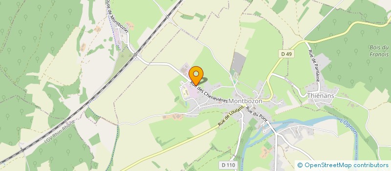 localisation de l'entreprise GINDRO à MONTBOZON