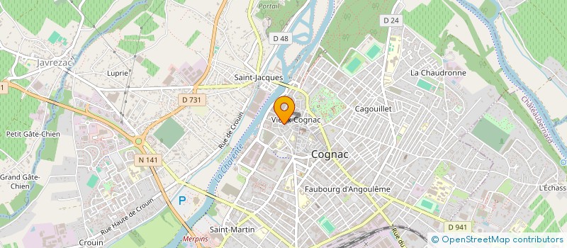 localisation de l'entreprise GINELIE à COGNAC