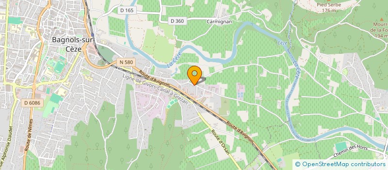 localisation de l'entreprise GINER à BAGNOLS-SUR-CEZE