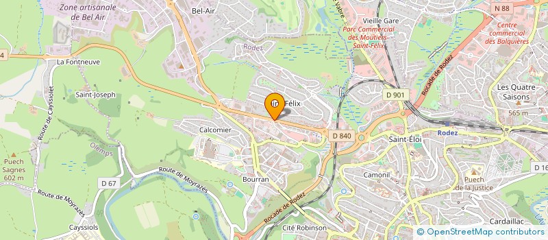 localisation de l'entreprise GINESTE 70  RODEZ