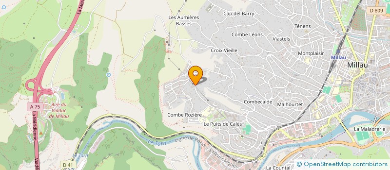 localisation de l'entreprise GINESTE IMMO à MILLAU