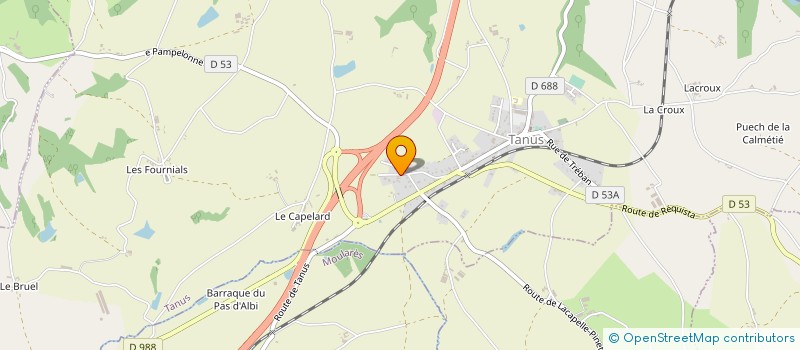 localisation de l'entreprise GINESTET MATERIAUX à MIRANDOL-BOURGNOUNAC