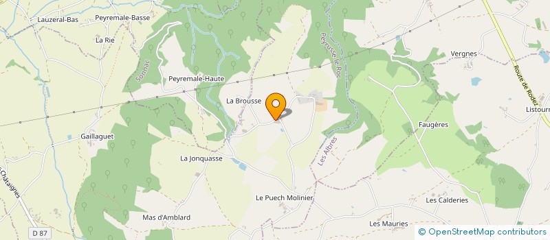 localisation de l'entreprise GINESTET PIERRE ET SIMONE  PEYRUSSE-LE-ROC