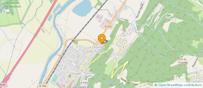 localisation de l'entreprise GINET CHARPENTES  LE CHAMP-PRES-FROGES