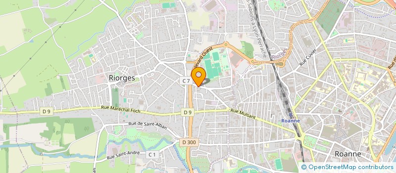 localisation de l'entreprise GINETTE  ROANNE