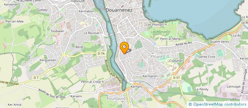 localisation de l'entreprise GINGER FORGE  DOUARNENEZ