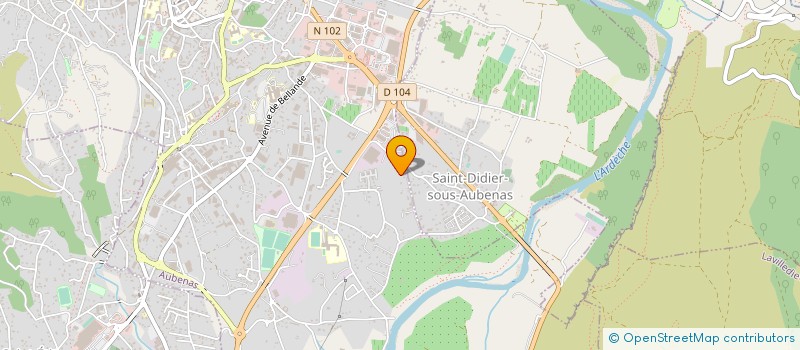 localisation de l'entreprise GINHOUX VOYAGES à AUBENAS