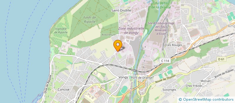 localisation de l'entreprise GINISTY à THONON LES BAINS
