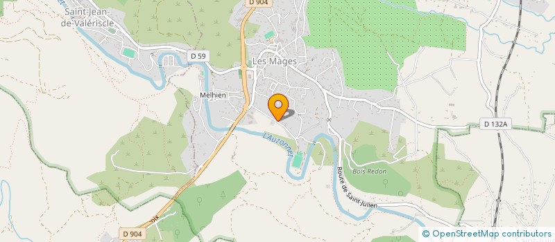 localisation de l'entreprise GINKGO  LES MAGES