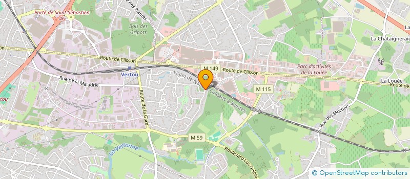 localisation de l'entreprise GINOV  VERTOU