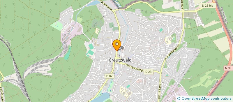 localisation de l'entreprise GINY DIFFUSION  CREUTZWALD