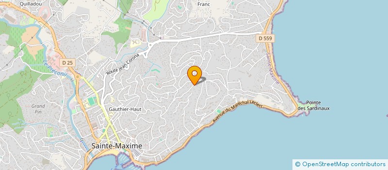 localisation de l'entreprise GIOCOMARE à SAINTE-MAXIME