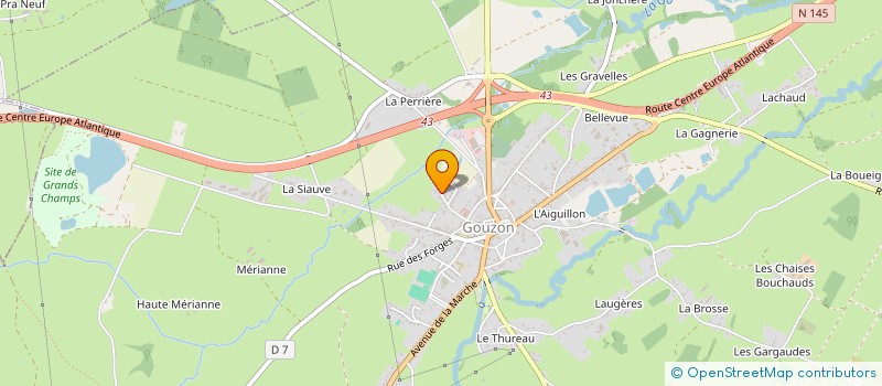 localisation de l'entreprise GIONO 308 à GOUZON