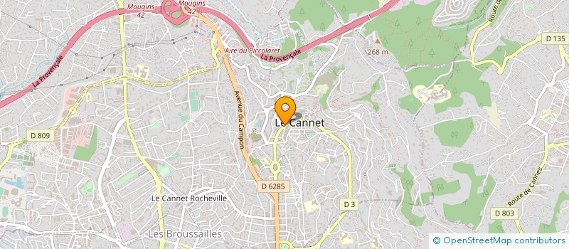 localisation de l'entreprise GIORDANO à LE CANNET