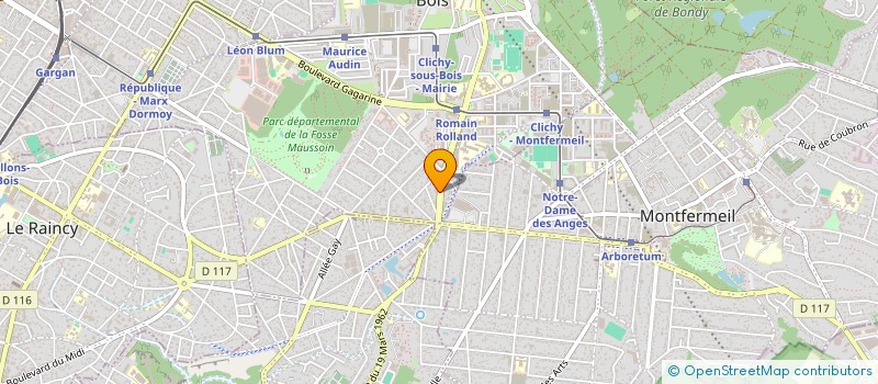 localisation de l'entreprise GIORDANO BAU CONSTRUCTION à CLICHY-SOUS-BOIS
