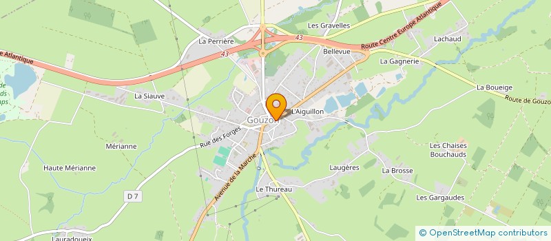 localisation de l'entreprise GIOVANNA à GOUZON