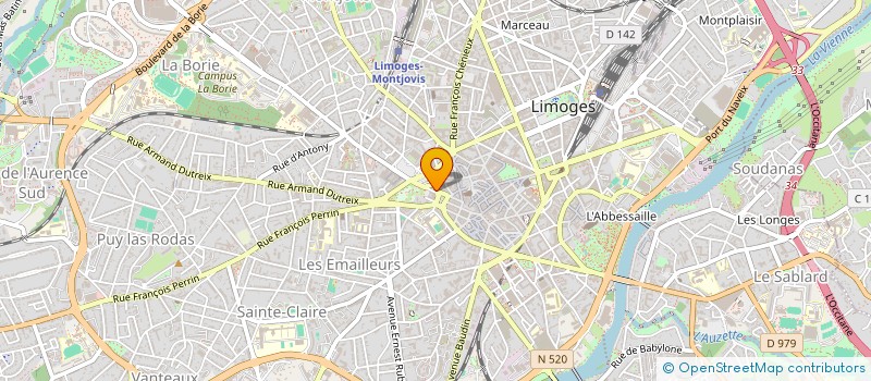 localisation de l'entreprise GIP 87 à LIMOGES