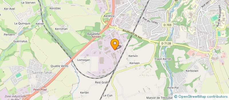localisation de l'entreprise GIP BLANCHISSERIE DES PAYS DE MORLAIX ET DU LEON à SAINT-MARTIN-DES-CHAMPS