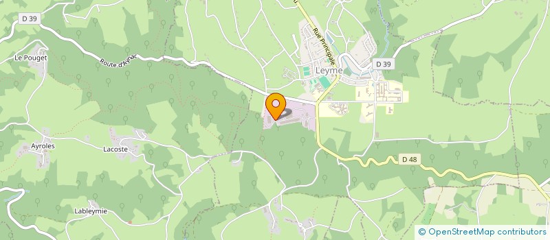localisation de l'entreprise GIP BLANCHISSERIE INTERHOSPITALIERE DU HAUT QUERCY à LEYME