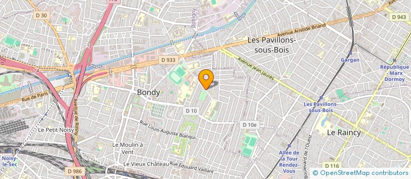 localisation de l'entreprise GIP COMITE DEPARTEMENTAL DES CANCERS à BONDY