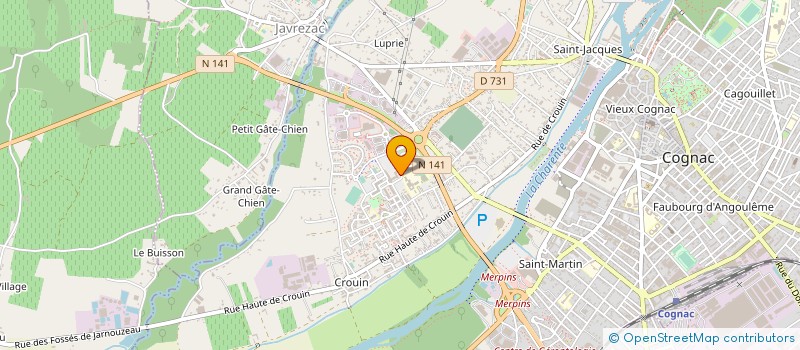 localisation de l'entreprise GIP CUISINE PUBLIQUE DE COGNAC à COGNAC