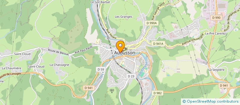 localisation de l'entreprise GIP DE LA MAISON DE L EMPLOI ET DE LA FORMATION DE L ARRONDISSEMENT D AUBUSSON à AUBUSSON