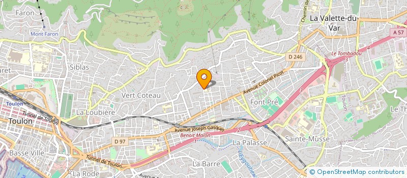 localisation de l'entreprise GIP FORMA CONTIN INSER CPVAE ANT TOULON à TOULON