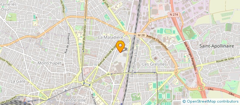 localisation de l'entreprise GIP FORMATION TOUT AU LONG DE LA VIE DE BOURGOGNE à DIJON