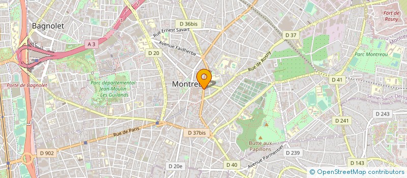 localisation de l'entreprise GIP HABITAT ET INTERVENTIONS SOCIALES à MONTREUIL