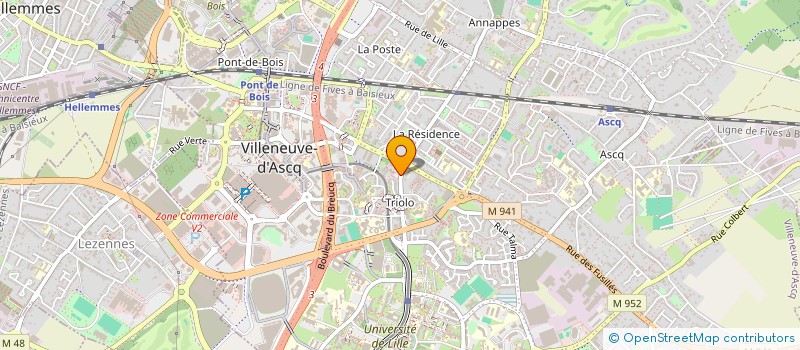 localisation de l'entreprise GIP MAISON DE L'EMPLOI DE VILLENEUVE D'ASCQ MONS-EN-BAROEUL ET LEURS COMMUNES PARTENAIRES à VILLENEUVE-D'ASCQ